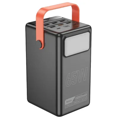 Батарея універсальна HOCO 100000mAh Max Centurion PD/65W, QC, LED Lamp, Black (DB03 / 714722)