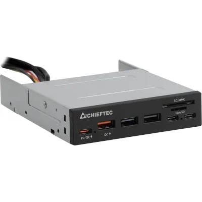 Зчитувач флеш-карт Chieftec 3.5″ 2xUSB3.2/2xType-C/1xPD3.0/1xQC3.0 USB (CRD-908H)