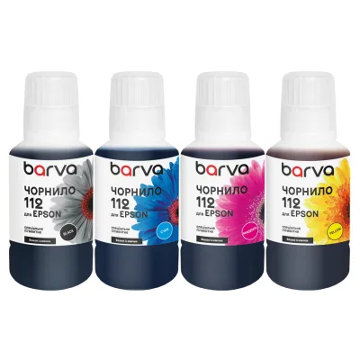 Чорнило Barva Epson 112 4×140 мл, BK/C/M/Y special, pigment, OneKey (E112-140-MP)