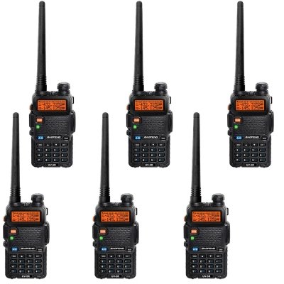 Портативна рація Baofeng UV-5R Black комплект 6 шт (2200000758965)