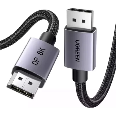 Кабель мультимедійний DisplayPort M to DisplayPort M 5.0m 8K60Hz 32.4Gbps black Ugreen (45039)