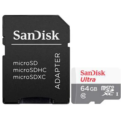 Карта пам’яті SanDisk 64GB microSD class 10 Ultra Light (SDSQUNR-064G-GN3MA)