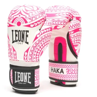 Боксерські рукавички Leone GN329 Haka White/Pink 10 oz (GN329_White/Pink_10oz)