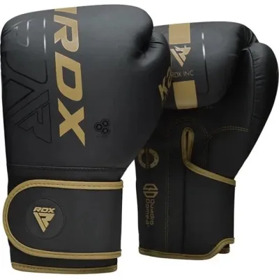 Боксерські рукавички RDX F6 Kara Matte Golden 16 унцій (BGR-F6MGL-16OZ)