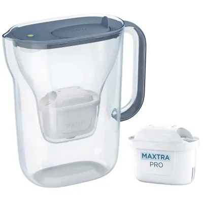 Фільтр-глечик Brita Style Essential MXPro 2.4л + 3 картриджа сіро-блакитний