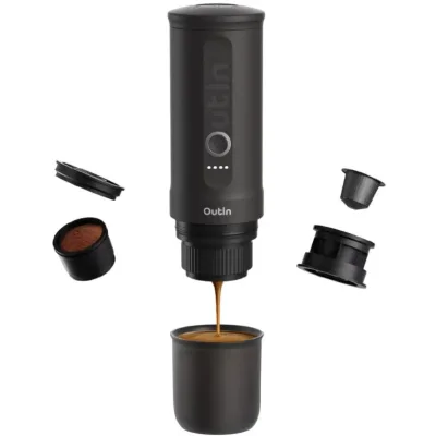 Портативна кавоварка Outin Nano Espresso Machine OTEM-01 Space Grey (OTEM-01-SG)