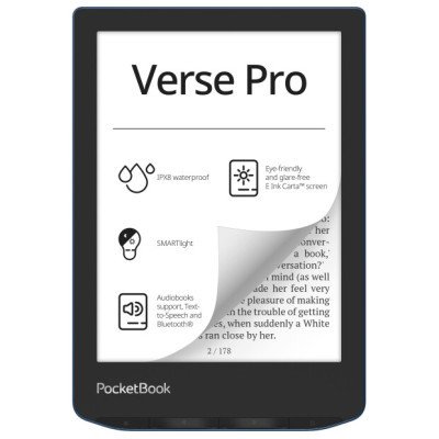 Електронна книга Pocketbook 634 Verse Pro, Azure (PB634-A-CIS)