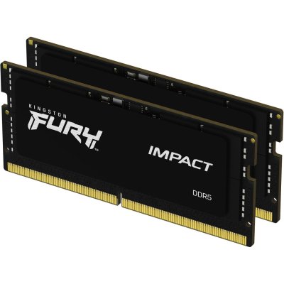 Модуль пам’яті для ноутбука SoDIMM DDR5 64GB (2x32GB) 5600 MHz FURY Impact Kingston Fury (ex.HyperX) (KF556S40IBK2-64)