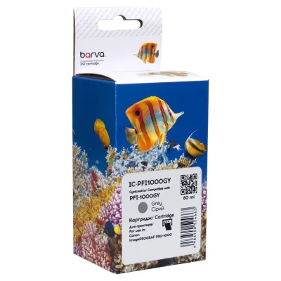 Картридж Barva Canon PFI-1000GY 0552C001 80мл gray (IC-PFI1000GY)