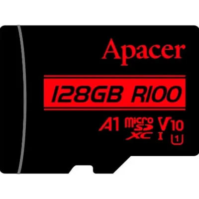 Карта пам’яті Apacer 128GB microSD class 10 UHS-I V10 A1 (AP128GMCSX10UB-RA)
