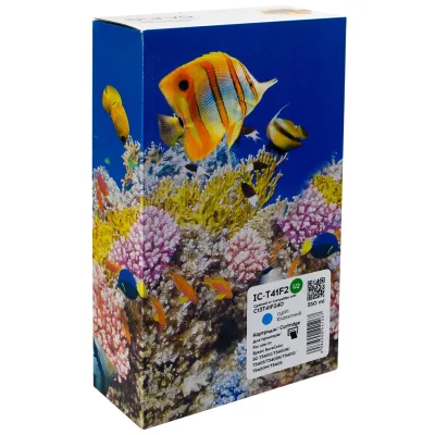 Картридж Barva Epson T41F2 (C13T41F240) верс. U1-U10, 350 мл, Cyan (IC-T41F2)